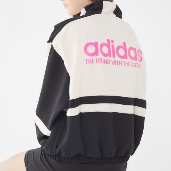 adidas Jackets & Blazers - Adidas Orginials Moto Track Jacket Womens Sz Medium, Black/Linen, Lightweight